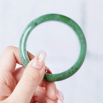 豆种翡翠飘花手镯型号规格- 京东