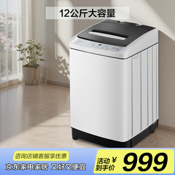 威力（WEILI）波轮洗衣机 12KG全自动 大容量家用13分钟速洗量衣判水一键桶风干防锈箱体XQB120-1699X