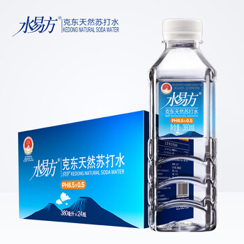 水易方 克东天然苏打水380ml*24瓶 矿泉水无汽饮用水