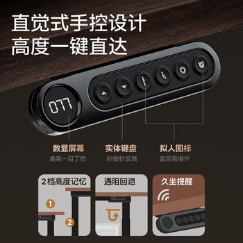 Brateck北弧双电机电动升降桌台式电脑桌办公桌学习桌电竞桌家用书桌子M1