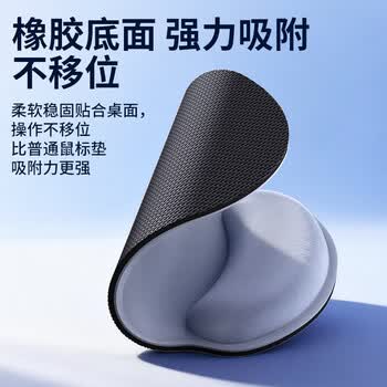 NVV 鼠标护腕垫 腕托手托护手鼠标垫 记忆棉防滑一体办公打字电竞游戏人体工学办公鼠标垫 M7银灰