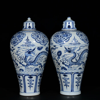 元青花龙纹梅瓶型号规格- 京东