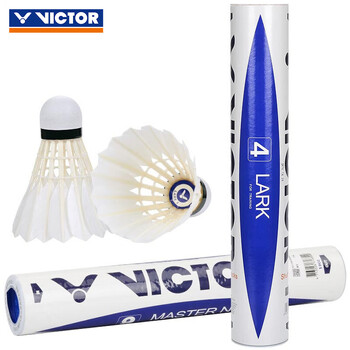 威克多（VICTOR）胜利羽毛球 耐打稳定练习比赛用球 云雀4号LARK4   12只装