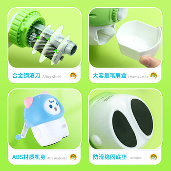 晨光（M&G）削笔机卡通卷笔刀学生转笔刀半自动削笔器削铅笔刀颜色随机APS906V9单个装