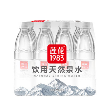 莲花天然泉水550ml*12瓶饮用水家庭泡茶水瓶装水偏硅酸低钠