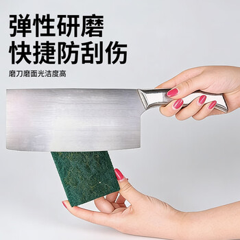 安达通 工业百洁布 商用金刚砂厨房去污打磨清洁擦拭除锈拉丝布卷 绿色8cm*8米