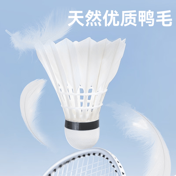 京东京造 定音三星羽毛球单筒6只装 复合软木鸭毛球 娱乐高性价比耐打