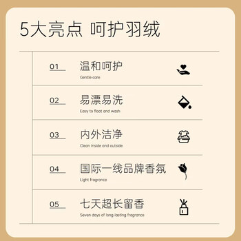 D.SIIS迪艾澌羽绒服蓬松洗涤剂专用清洗剂清洁剂洗衣液500ml*2瓶