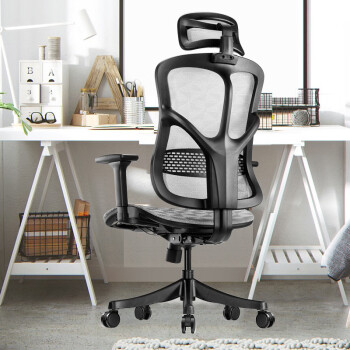 Ergoup有谱 人体工学椅工程学椅子护脊椎 电脑椅电竞椅 办公椅子网布椅老板椅职员椅 灰色/尼龙脚
