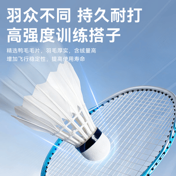 京东京造 定音三星羽毛球单筒6只装 复合软木鸭毛球 娱乐高性价比耐打