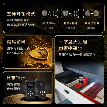 国保（Guub）V5保密柜指纹密码柜电子办公柜保密认证文件柜单门凭证柜Z168-V5