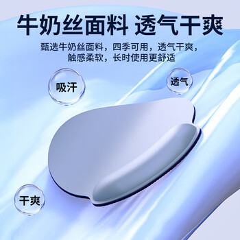 NVV 鼠标护腕垫 腕托手托护手鼠标垫 记忆棉防滑一体办公打字电竞游戏人体工学办公鼠标垫 M7银灰