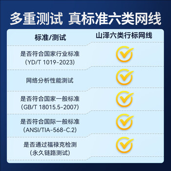 山泽六类千兆工程网线【0.57±0.008mm纯铜芯】CAT6类非屏蔽双绞线 家装网络POE监控布线305米 SZ-6305