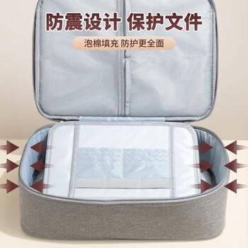 晨光（M&G）大容量收纳包事务包商务轻便手提包会议包电脑包公文包蓝色V-ABB904U2B 1个