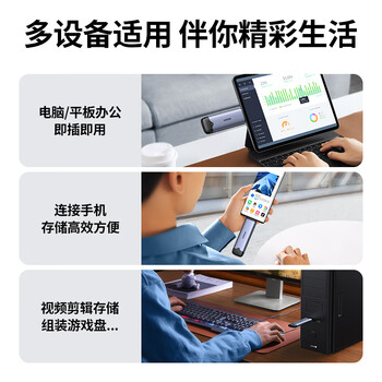 绿联M.2 NVMe/SATA双协议固态硬盘盒 Type-C/USB3.2直插式移动硬盘盒 适用笔记本苹果16外接SSD硬盘盒