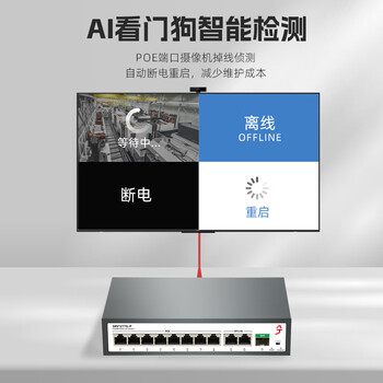 兮克SKS1211G-P全千兆PoE交换机非管理即插即用8个PoE口+2个电口+1个SFP光口