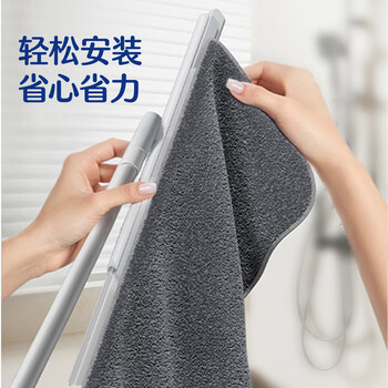 苏力达魔术扫把刮水拖地两用拖把卫生间硅胶刮地板神器48cm带拖布