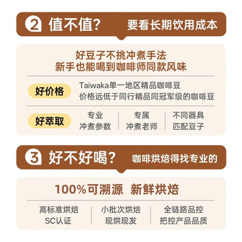 YIRGO*Taiwaka太哇卡意式深烘拼配咖啡豆阿拉比卡咖啡豆美式 红标200g