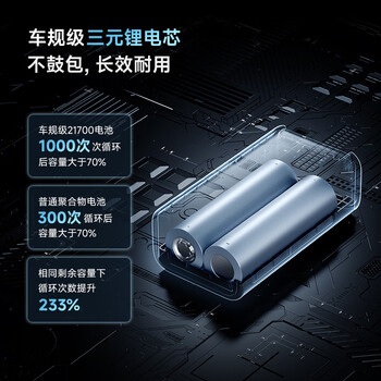 CUKTECH酷态科【3C认证可上飞机】10号超级电能棒mini充电宝55W快充自带线电芯10000毫安时支持苹果小米17