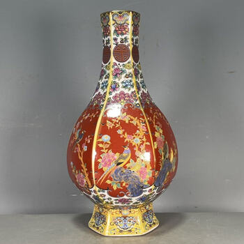 清代琉璃花瓶- 京东