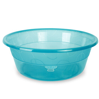 福爱家脸盆39cm大号透明洗脸盆洗衣洗菜盆加厚塑料洗脚泡脚盆1只装