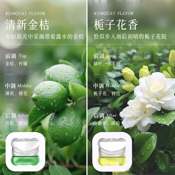KUMBAZZ空气清新剂20ml柑橘香 厕所香薰贴衣柜鞋子除味抑菌去异味神器