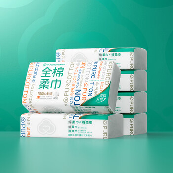 全棉时代【孙颖莎同款】洗脸巾 80片*6包一次性100%棉柔巾毛巾擦脸20*20CM