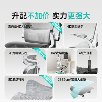 黑白调P2Pro二代人体工学椅电脑椅办公椅电竞椅子人工力学座椅4D腰托