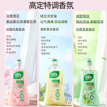 好爸爸（Kispa）天然樱花洗衣露950g 除菌去血渍 内衣洗衣液 健康无刺激