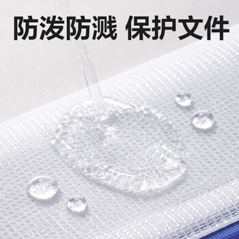 得力(deli)A4文件袋拉链袋办公资料袋票据收纳袋拉边袋学生科目分类袋试卷收纳 10只装27040