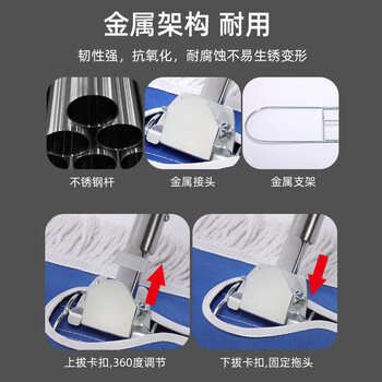 美家日记平板拖把 商用大号尘推90cm共1布 棉线帆布干湿两用 瓷砖吸水棉纱