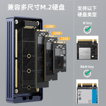 优越者40Gbps硬盘盒USB4.0高速M.2 NVMe固态移动硬盘盒兼容雷电5/4/3适用 Macmini 笔记本台式机扩展SSD