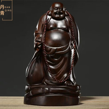 インテリア雑貨/小物 k1017601 布袋和尚 弥勒菩薩 台付き 中国 仏像 