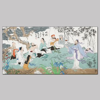 竹林七贤国画价格报价行情- 京东