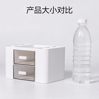得力(deli)笔筒文具收纳办公室书桌整理神器化妆品置物架 透明抽屉式置物收纳盒 白 得力(deli)笔筒文具收纳办公室书桌整理神器化妆品置物架 透明抽屉式置物收纳盒 白
