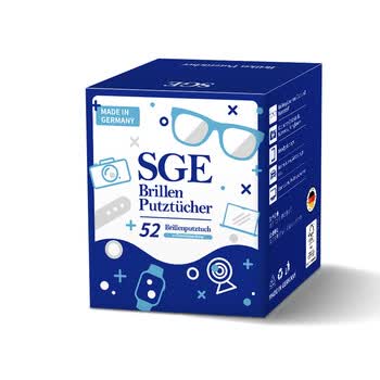 可茵慈SGE一次性眼镜清洁湿巾52片*3盒装德国原装进口眼镜布屏幕清洁纸