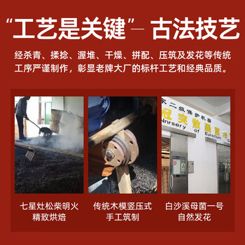 白沙溪茶叶安化黑茶湖南特产金花茯茶砖茶86建厂茶叶礼盒装1kg送礼袋