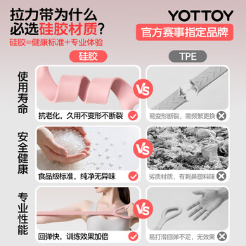 yottoy脚蹬拉力器仰卧起坐辅助器小飞燕弹力带绳健身器材拉伸训练