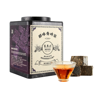 長盛川茶叶黑茶 醇味青砖茶120g罐装 2014年老料砖茶切块内蒙奶茶自己喝