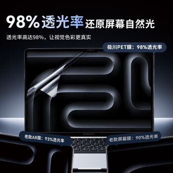 极川【2片装丨超清原色】苹果MacBook Pro14英寸M5/4/3/2屏幕膜2026/25/24款笔记本电脑屏幕保护膜易贴 极川【2片装丨超清原色】苹果MacBook Pro14英寸M5/4/3/2屏幕膜2026/25/24款笔记本电脑屏幕保护膜易贴