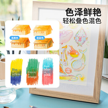 辉柏嘉（Faber-castell）水溶性彩铅笔24色专业手绘美术生专用蓝铁盒彩色铅笔GoldfaberAqua系列114624美术生专用写生