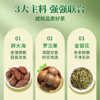 同仁堂胖大海罗汉果金银花枸杞菊花茶咽炎雪枇杷清肺润肺养生茶包1盒装 同仁堂胖大海罗汉果金银花枸杞菊花茶咽炎雪枇杷清肺润肺养生茶包1盒装