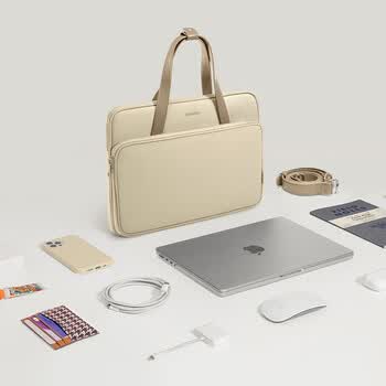 tomtoc 电脑包手提14英寸女士简约商务公文包适用于苹果macbook pro/air