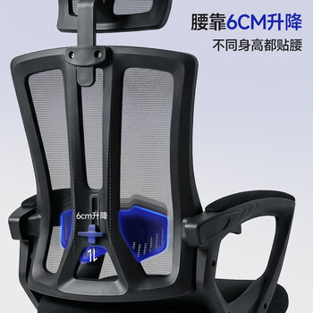 奈高（NAIGAO）人体工学椅电脑椅家用电竞椅办公椅升降办公椅可躺逍遥转椅+搁脚