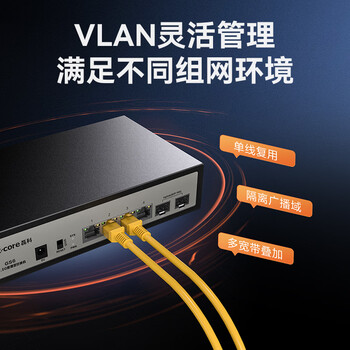 磊科（netcore）GS6 6口网管型2.5G交换机 4个2.5G电口+2个万兆SFP光口 千兆网络分线器 支持vlan链路聚合/NAS光猫