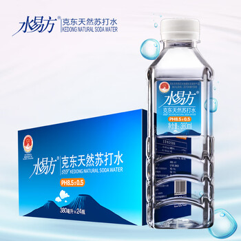 水易方 克东天然苏打水380ml*24瓶 矿泉水无汽饮用水