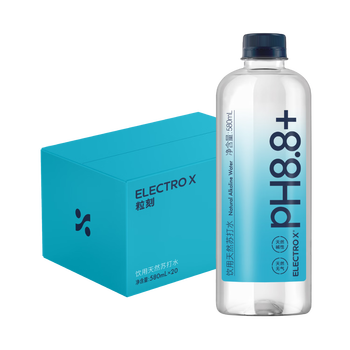 粒刻（ELECTRO X） 【包装随机发货】天然苏打水pH8.8弱碱性0糖饮用水580ML*20瓶