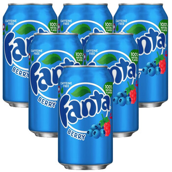 芬达美国芬达汽水橙味葡萄味蜜桃菠萝混合莓草莓碳酸饮料德国芬达美国