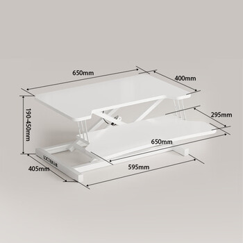 乐歌升降电脑桌站立办公升降台坐站交替家用可折叠桌MX1雅白 乐歌升降电脑桌站立办公升降台坐站交替家用可折叠桌MX1雅白
