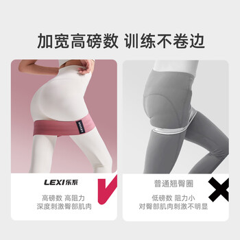 乐系弹力带健身女阻力带力量训练练臀臀部弹力圈 暗红色120磅进阶
